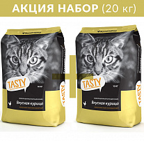 НАБОР TASTY сухой корм для кошек с курицей 2 шт по 10 кг НАБОР TASTY сухой корм для кошек с курицей 2 шт по 10 кг