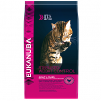 EUKANUBA ADULT STERILISED WEIGHT CONTROL 10 кг сухой корм для взрослых кошек с избыточным весом и стерилизованных EUKANUBA ADULT STERILISED WEIGHT CONTROL 10 кг сухой корм для взрослых кошек с избыточным весом и стерилизованных