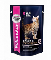 EUKANUBA ADULT TOP CONDITION SALMON 85 гр пауч влажный корм для взрослых кошек, лосось в соусе 1x24 EUKANUBA ADULT TOP CONDITION SALMON 85 гр пауч влажный корм для взрослых кошек, лосось в соусе 1x24