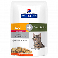 Hill`s C/D пауч для кошек Диета Meta+ вес+стресс 85*12шт Hill`s C/D пауч для кошек Диета Meta+ вес+стресс 85*12шт